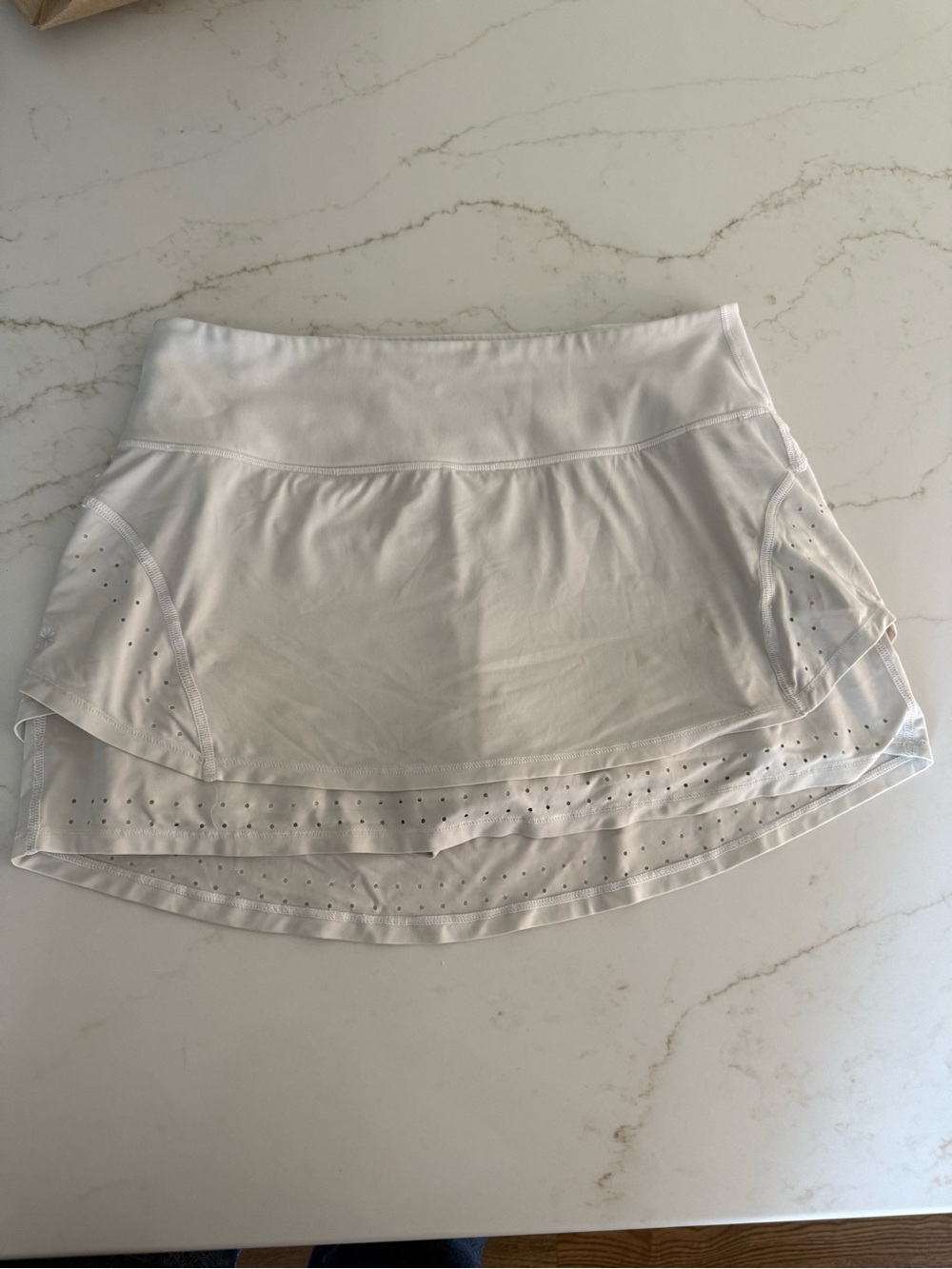 Athleta White Layered Athletic Skort